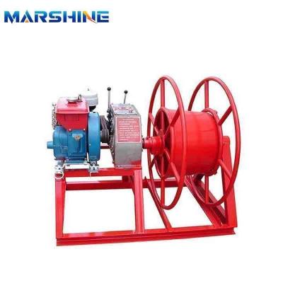 China Vervaardiging van elektrische installaties Diesel benzinemotor Big Drum Mobile Traction Cable Pulling Winch Te koop