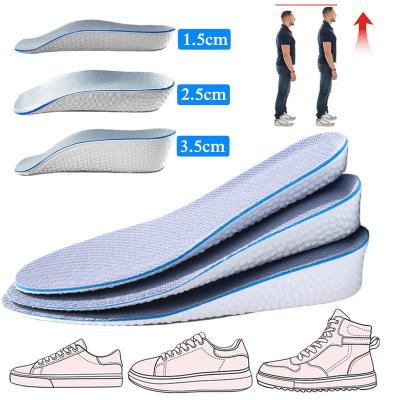 China Memory Foam Rubber Height Increasing Insoles For Women Shoes Men Orthopedic Sneakers Insoles For Feet Arch Support Flat Elevator Shoe Pads for sale