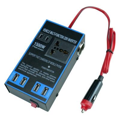 China AC220V USB Mobile Phones Vehicle Conversion Multifunctional Plug 12v24vDC Vehicle Power Fast Charging Inverter for sale