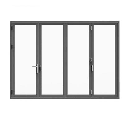 China Open Balcony Aluminum Patio Sound Insulation Modern Design Style Collapsible Glass Folding Door for sale