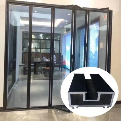 China Waterproof Excellent Quality Hardware Waterproof Accessories And Slim Narrow Frame Folding Door Profile for sale