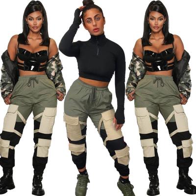 China Anti-Static Women's Cargo Pants Fashion Camouflage Cool Loose Pants Long For Ladies New Arrival Women Biker Female Trousers Autumn Fall RS00293 for sale