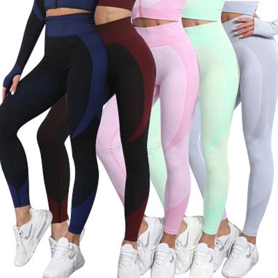 China Women's Breathable Gaiters Plus Size 3XL 4XL Workout Sport Gym Fitness Yoga Activewear Top Push Up Mesh Leggings For Women RS00942 for sale