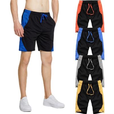 China Viable Men's Elastic Waist Shorts Breathable Jogging Running Sports Shorts Male Colorblock Summer Fitness Beach Casual Pants S-XXL for sale