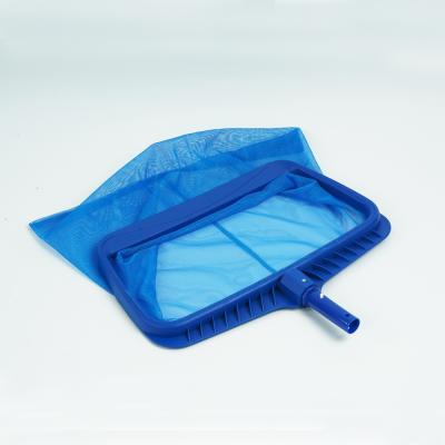 China Heavy Duty Plastic Pool Leaf Rake Pe Pool Leaf Net Skimmer Clean With Long Port Mesh for sale