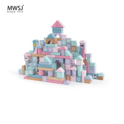 China 100PCS Environmental Colorful Constituent Blocks Creative Study Toys Wooden Toy for sale