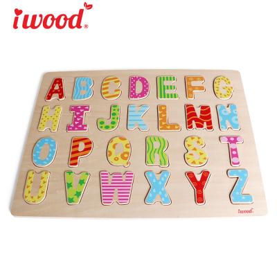 China Environmental Kid Educational Toy Alphabet And Digit Learning Wooden Puzzle First Hand Grab Wooden for sale