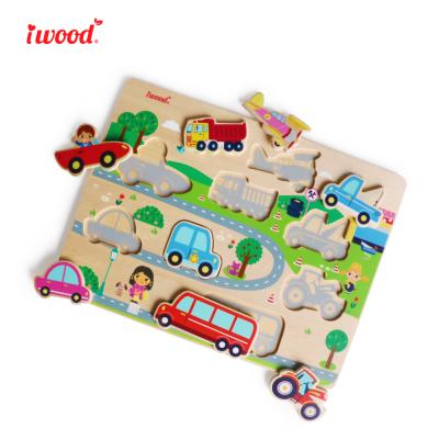 China Environment iWood series vehicle set wooden puzzle for wholesale for sale