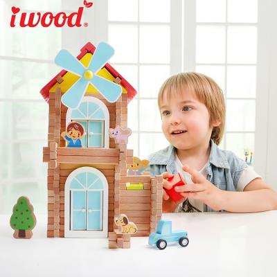 China Environmental Health Safety Popular Custom Combination Toy Wooden House for sale