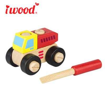 China Environment Color Box Beech Birch Wooden Mini Model Kids Vehicle And Racing Toy for sale