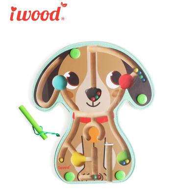 China Environment Iwood Series Quality Wooden Magnetic Animal Maze For Kids for sale