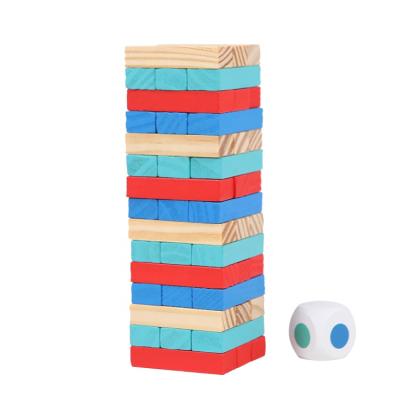 China Environmental Customized Giant Wood Building Block Tumbling Layer Wood Pile Tower Wood Stacking for sale