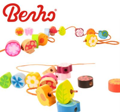 China Environmental 15pcs Forest Beads Wooden Bead Toys for Kids Spikes Decorative String for sale