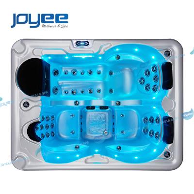 China JOYEE Modern Spa Work Wholesale New Design 3 Person Mini Outdoor Spa Tub and Outdoor Hydro Whirlpool Massage Spa Tub for sale