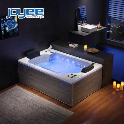 China Skirt (Left Skirt) Hotel Villa Bathroom 2 Double Side People JOYEE Relax Acrylic Whirlpool Bathtub Couples Hydroherapy Jet Spa Bathtubs With Led Lights for sale