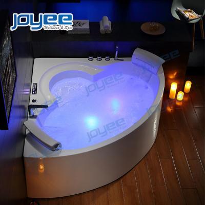 China Skirt (Left Skirt) JOYEE Indoor Acrylic Double Side Corner Couples Bathroom Sexy Whirlpool Whirlpool Massage Hydraulic Bathtub Products For Sale for sale