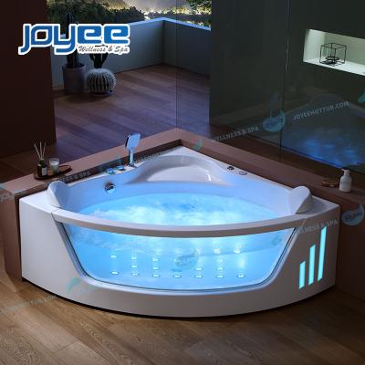 China JOYEE 1500MM Single Skirt 2 Person Sex Whirlpool Corner Freestanding Bathtub Led Massage Shower Bathtub Philippines Indoor Hot Tub for sale