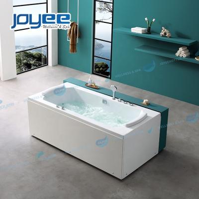 China wholesale bah three side tub cheap price acrylic oem ​​whirlpool badewanne water massage skirt JOYEE jets 1 person indoor hot tub for sale