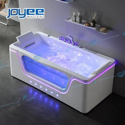 China JOYEE Computer Control Modern Design Massage Tub 7 Tub Light Indoor Glass Color LED Acrylic Whirlpool Bathtub For Sale for sale