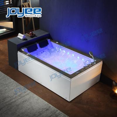 China New Model JOYEE Computer Control Double Waterfall Hydraulic Whirlpool Bathtub Bathroom Artificial Stone Indoor Massage Hot Tubs For Sale for sale