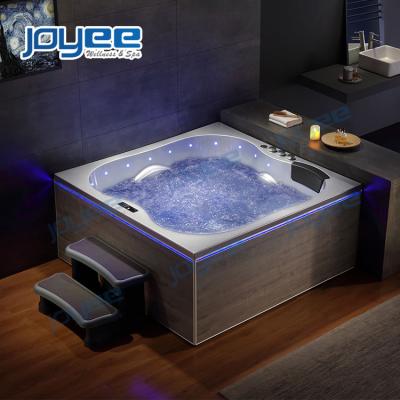 China JOYEE Computer Control Bathroom Hotel Villa Resort Project Hydrotherapy Massage Square Corner Luxury Whirlpool Tub Big Large With Step Walk In for sale