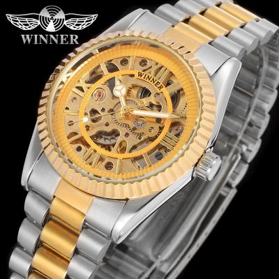 China 2020 Automatic Mechanical Power Reserve China Fashion Men See Through Skeleton T-WINNER relojes hombre watches for sale