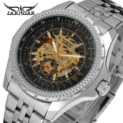 China Power Reserve Fashion Automatic Cavity Design China Factory Top Popular Casual Logo Custom Mechanical Jaragar Watches Skeleton For Men for sale