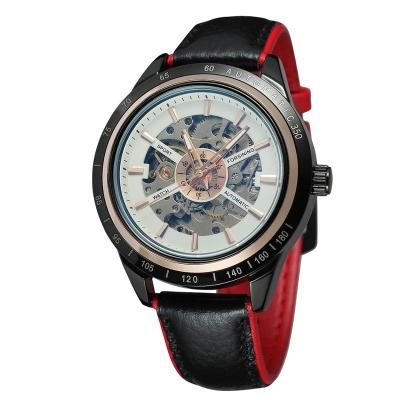 China 2020 power reserve china wholesaler casual leather forsining men watch automatic skeleton custom logo wristwatch for sale