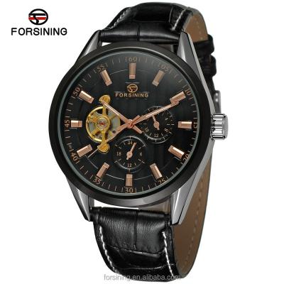 China Power Reserve Forsining China Automatic Movement Band Watches Men Western Genuine Leather Wrist Watch for sale