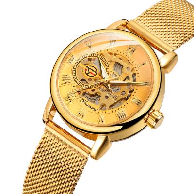 China Power Reserve T-Winner OEM Factory Gold Sports Watch Skeleton Automatic Wrist Block Tangan Ladies Women Watches for sale