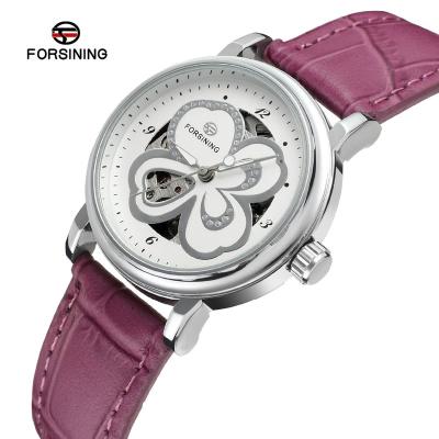 China Hot selling fashion watch women skeleton watches FORSINING power reserve woman ladies pulsera de mujer automatic luxury reloj for sale