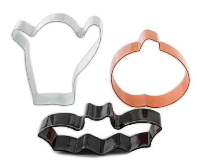 China Hot Selling Viable 3pcs Metal Cookie Cutters Cookie Fondant Cutter Halloween Cookie Cutters for sale