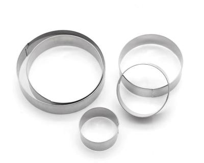 China Sustainable Stainless Steel Mousse Cake Pastry Rings Mold Mousse Ring Cake Baking Ring for sale