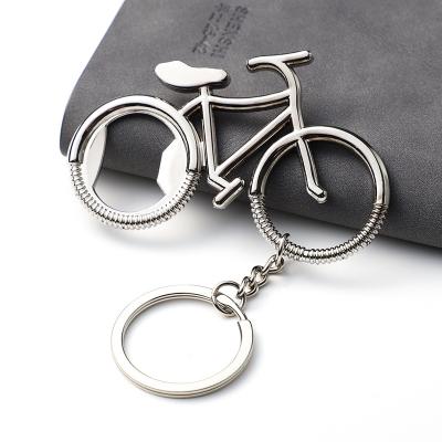 China Personalized Custom Hot Style Bottle Opener Promotional Custom Key Chain In Bicycle Shape for sale