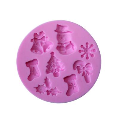 China Sustainable Snowman Shape Silicone Mold / Chocolate Mold Baking / Cake Baking Mold for sale