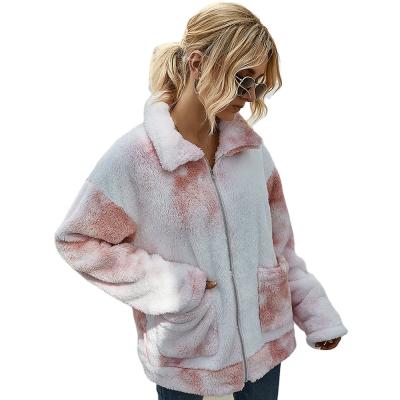 China Fashion New Style Tie Dye Warm Fur Wholesale QUICK DRY Long Winter Winter QUICK DRY Coat For Women Clothing Cotton Coat for sale