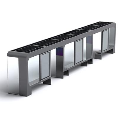 China High Quality Modern Multi Functional Stainless Steel Solar Power Style Bus Station Bus Shelter Square for sale