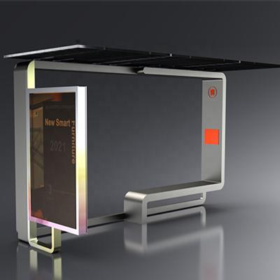 China Good Price Solar Panel Light Box Advertising Window Smart Bus Stop Shelter Customized for sale