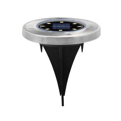 China Modern Outdoor Waterproof Solar Powered Underground Floor Light 8 LED Underground Light For Garden Landscape for sale