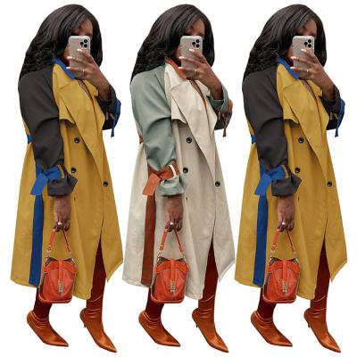 China Reversible Ditch Jacket Women's Long Coats Coats Anorak Belts Winter Warm Fall Cotat Long Clothes 2021 for sale