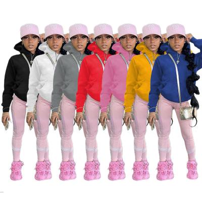 China 2022 Spring New Arrival Solid Color Hooded Women's Hoodies And Sweatshirts Breathable Warm Long Sleeve for sale