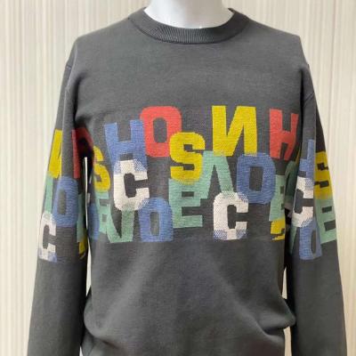 China Hot Selling Nylon/Acrylics Men's Long Sleeve Cotton Sweater Plus Size Round Neck With Color Printing/Embroidery For OED & ODM for sale