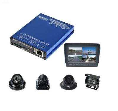 China Truck camera monitoring security system 4 AHD cameras video audio record 4G Truck camera DVR for sale