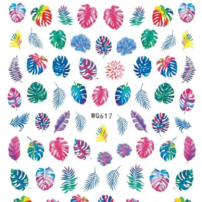 China Trendy Leaves Snakes Small Baby Lion Flower Snowflake Colorful Beauty Cute Fresh Mixed Nail Stickers For Nail Art Manicure Decoration for sale