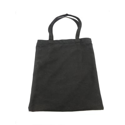 China Casual Large Size Black Zipper Custom Printed Logo Canvas Shopping Bag for sale