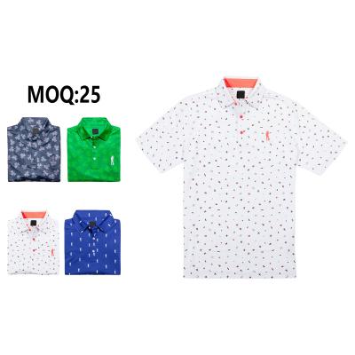 China Custom Fashion All Over Anti-Wrinkle Men's Clothing All Over Print Logo Golf Polo Shirt T-Shirt Blank Golf Polo Shirts For Man for sale