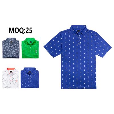 China Custom Fashion All Over Anti-Wrinkle Men's Clothing On The Grams Logo T-Shirt Sublimation Print Golf Polo Shirts Print Polo For Man for sale