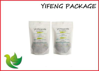 China Laminated Material Zip Lock Plastic Bags , White Snack Food Packing for sale