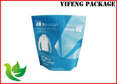 China PET + PE Durable Garment Packaging Bags Standing Up Cloth Laminating Bags for sale