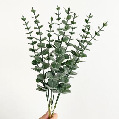 China Events Decoration 10pcs Artificial Flowers Eucalyptus Stems Decor Artificial Eucalyptus Leaves Faux Branches for sale